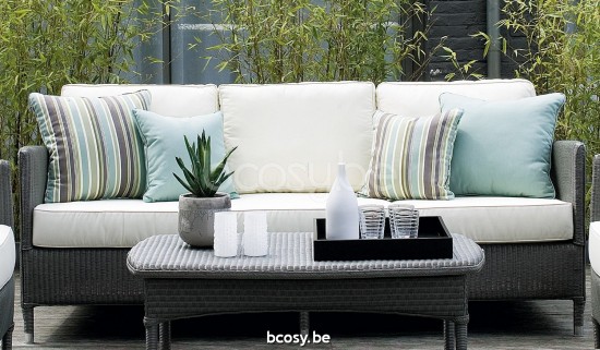 Vincent Sheppard Dovile Loungesofa 3s Kwartsgrijs Lloyd Loom.