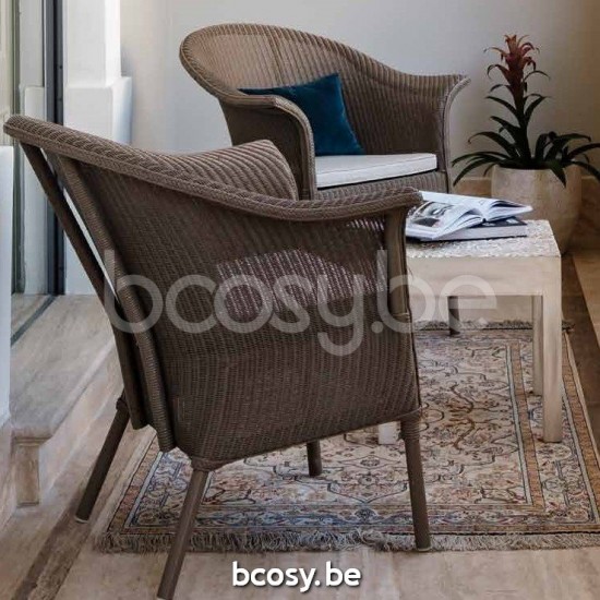Vincent Sheppard Monte Carlo Tuinarmstoelen Taupe Lloyd Loom.