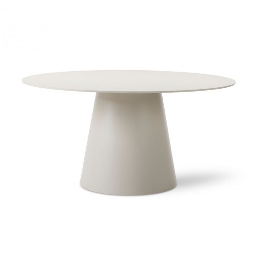 Vincent Sheppard Sandro tables de jardin cadre en Aluminium Blanc dune Dia 120.