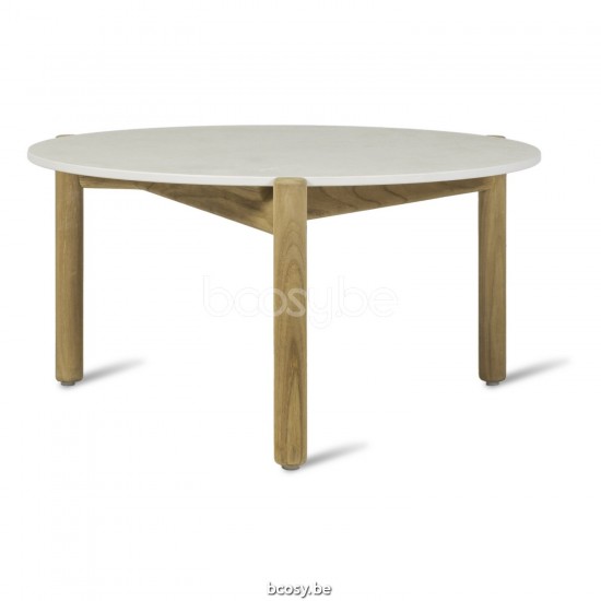 Vincent Sheppard Oda Tables basses de jardin à café cadre en Teck Non traité Dia 68.