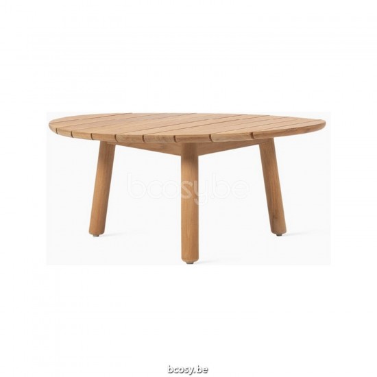 Vincent Sheppard Anton tuinsalontafels bijzettafels koffietafels voor buiten terras Onbehandeld Teak Houten frame Dia 70.