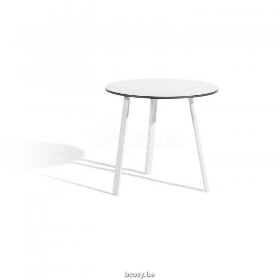 Diphano Easy-Fit table d'appoint elite C 60xR (56,5h) Cadre Aluminium blanc Dessus Céramique Graphite incrusté 9-11 mm.