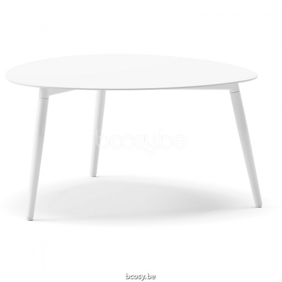 Diphano Ray table basse bio S 80xR (35,5h) Cadre Aluminium blanc Dessus Aluminium blanc.