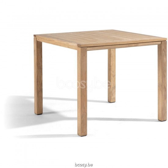 Diphano Natural table de jardin 75x75 Cadre Teck naturel Dessus Teck naturel.