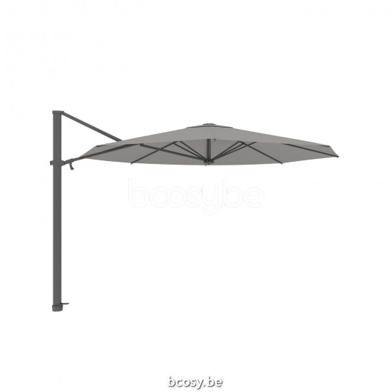 Jardinico ANTEGO 350XR Parasol Ombrelle À Mât Libre Parasol Décentré Suspendu Deporté Pendant Flottant Rond Ø3,5 Mât Aluminium Thermolaqué En Anthracite| Toile-tissu Gris Nature Classic-Acryl solids.