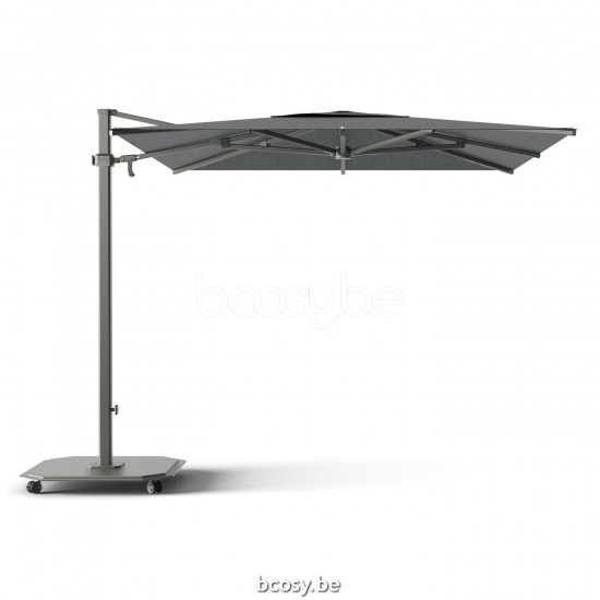 Jardinico JCP302 260x260 Vierkante Vrijhangende Parasol 2,6x2,6 Mast Antraciet-charcoal Doek Onyx Sunbrella Plus Marine UFJCP.302 CARACTERE.
