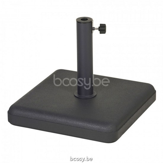 Jardinico LUCCA Pied De Parasol Carré Lucca Heavy 60 Kg Anthracite concrete.