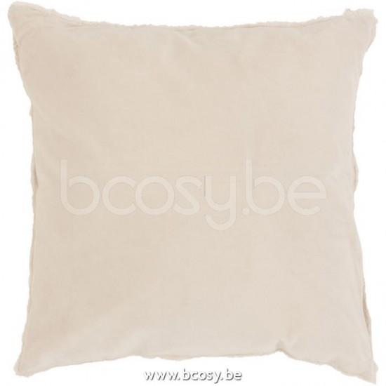 J Line Jline Cuscino Bordo Corto Cotone Lino Bianco Almohada Borde Corto Algodon Lino Blanco