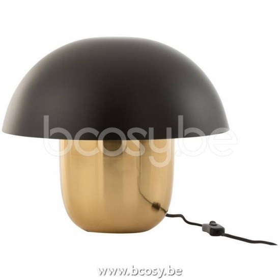 Jline Lámpara Hongo Hierro Negro Oro Small