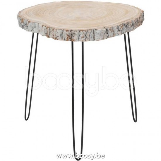 J Line Jline Sidetable Paulownia Wood Iron Grey Wash Large Mesa Auxiliar Madera Paulownia Hierro Grey Wash Large