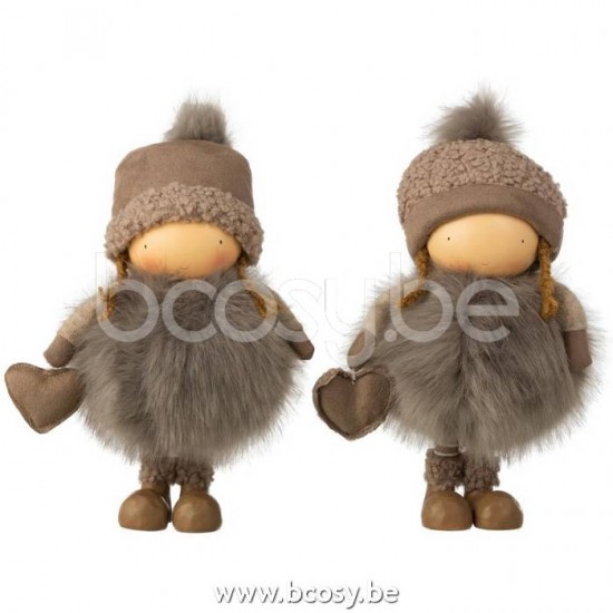 J Line Jline Ragazza Cuore Resina Grigio Large Assortimento Di 2 Chica Invierno Corazon Resina Gris Large Surtido De 2