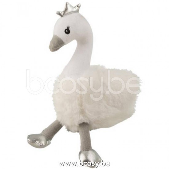 J Line Jline Cigno Peluche Bianco Grigio Argento Small Cisne Peluche Blanco Gris Plata Small