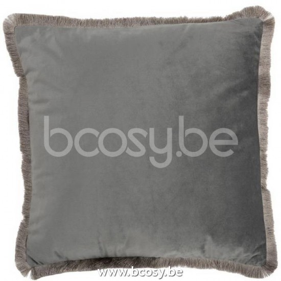 J Line Jline Cuscino Alpha Quadrato Poliestere Grigio Cojin Alpha Cuadrado Poliester Gris