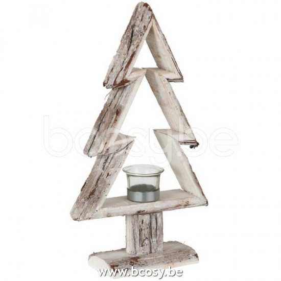 J Line Jline Porta T Light Albero Di Natale Legno Marrone Bianco Small Fotosforo Arbol De Navidad Madera Marron Blanco Small