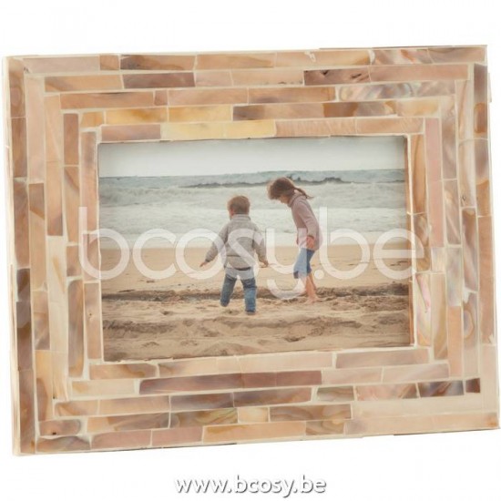 J Line Jline Portafoto Nuye Conchiglia Mdf Beige 10X15Cm Photoframe Nuye Shells Mdf Beige 10X15Cm