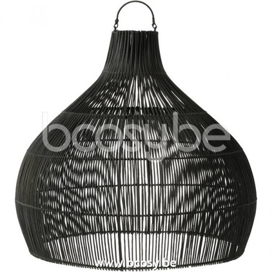 J Line Jline Lamp Shade Pear Shape Rattan Black Suspensions pendant lights Suspended Overhead Lights Lamps
