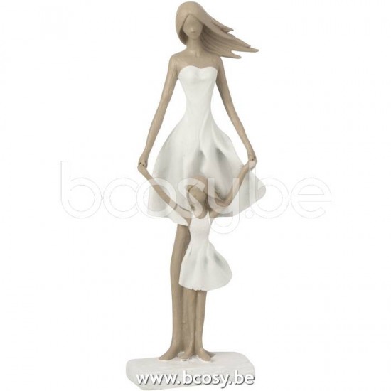 J Line 21472 Decoration Statue Decoracion Beeld moeder met kind Decorations mother with child Moeders Decoratie moeder met kind Sculpturen Figuren Beeldjes Kunst Decorazione Beeldje Beelden Sculptuur