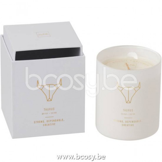 J Line Jline Candela Profumata Toro Bianco 50O Vela Aromatica Astro Tauro Blanco 50H