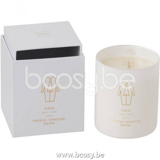 J Line Jline Candela Profumata Gemelli Bianco 50O Vela Aromatica Astro Geminis Blanco 50H