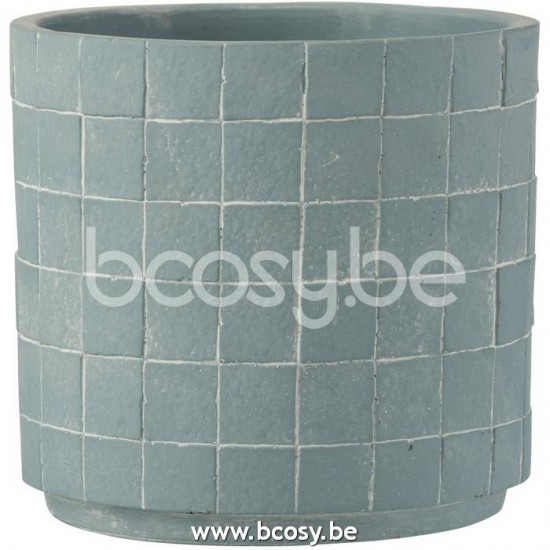 Jline Tarro Cuadrado Ceramico Azul Claro Large