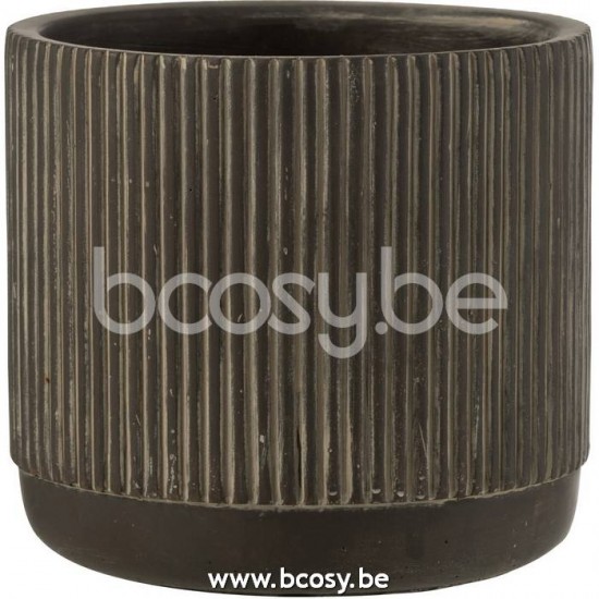 Jline Tarro Linea Ceramico Negro Marron Large