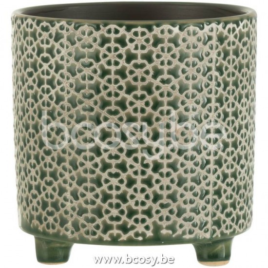 Jline Flowerpot Flower Ceramic Green Large