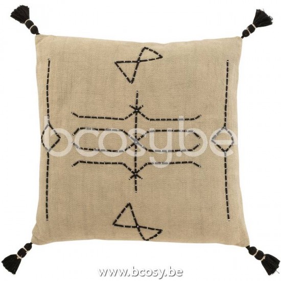 J Line Jline Cuscino Forme Grafiche Quadrato Cotone Grigio Cojin Formas Graficas Cuadrado Algodon Gris