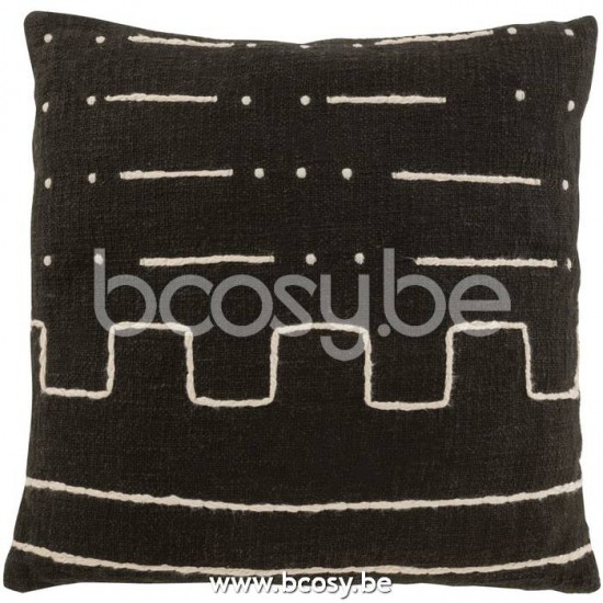 J Line Jline Cuscino Disegno Grafico 1 Cotone Nero Cojin Dibujo Grafico 1 Algodon Negro