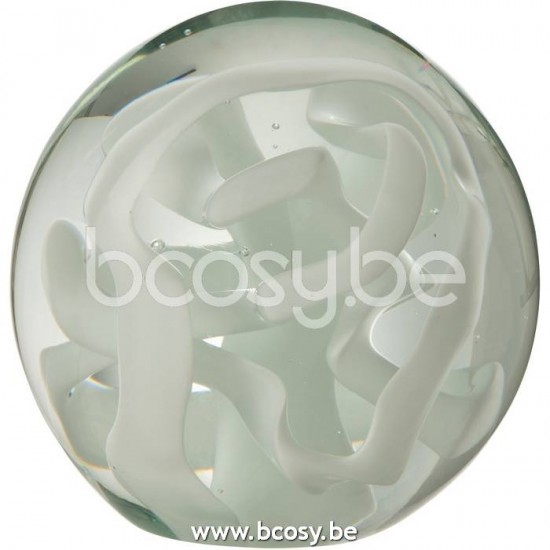 J Line Jline Fermacarte Ghirlanda Vetro Bianco Large Pisapapeles Guirnalda Cristal Blanco Large