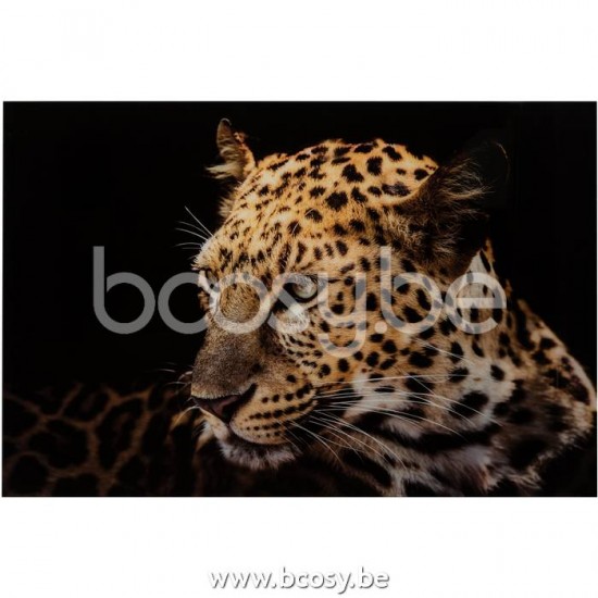 J Line Jline Decorazione Da Parete Leopardo Vetro Temperato Mix Decoracion Mural Leopardo Cristal Templado Mix