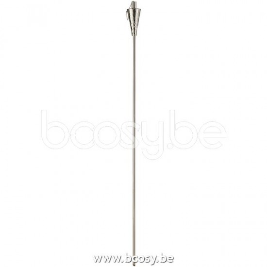 J Line 23791 Tuinfakkel Conisch Stainless Steel Zilver L9xB9xH156 cm vuurschalen