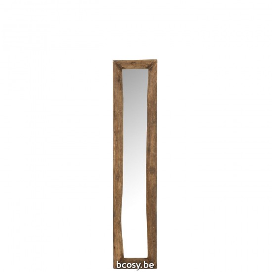 J Line Wall Mirror Rectangle Wood Brown Small Wall mirrors.