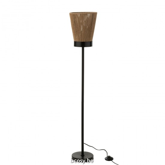 J Line Lampada Da Terra Luna Iuta Beige Large Lámpara De Pie Luna Yute Beige Large.