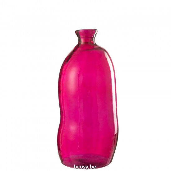 J Line Grands vases Grand vase Vases hauts Vase haut. Jolipa Vase Oval Verre Fuchsia.