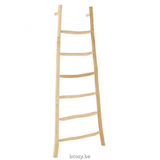 J Line Ladder 6 Steps Teak Wood Natural.