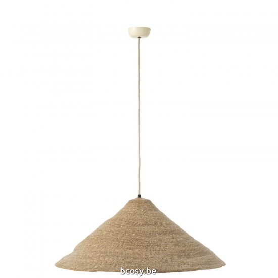 J Line Hangende Lamp Hoed Moonj Gras Licht Naturel Large hang pendellampen licht JO43796.
