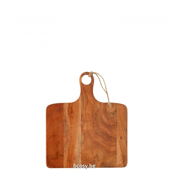 J Line Plank Recthoek Mango Hout Donker Naturel Small snijplanken snijplankjes JO43879.