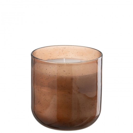 J Line Candela Profumata Li Ly Land Paraffina Marrone Medium 75O Vela Perfumada Li Ly Land Parafin Marron Medium 75H.