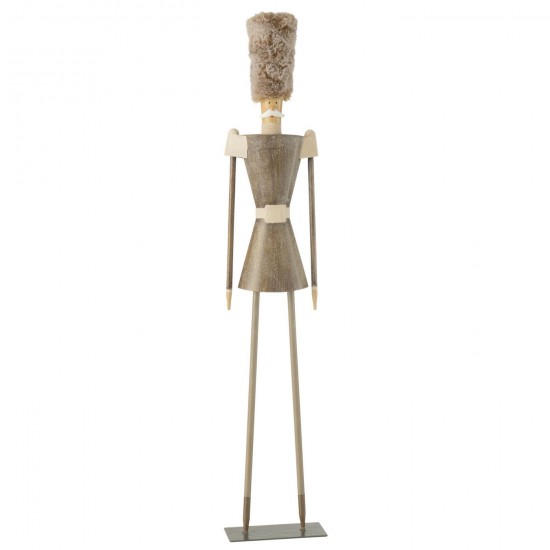 J Line Soldato Pelliccia Cappello Metallo Grigio Large Soldado Piel Gorro Metal Gris Large.