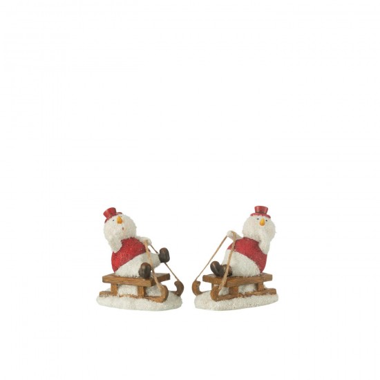 J Line 45664 Home Accessories Figuren Animali Figuras Decorations Decorazione bonhommes de neige noël santa claus santa clause.