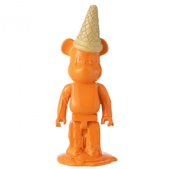 J Line Orso Cono Gelato Resina Arancione Oso Cono Hielo Resina Naranjo.