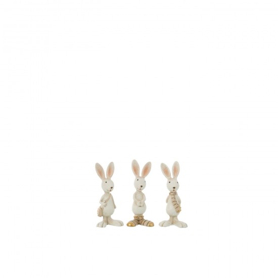 J Line 50644 Statue Beelden kaninchen stehend Animali Konijn Hasen rabbits standing Dier Figurines Beeldjes lapin debout Decor.