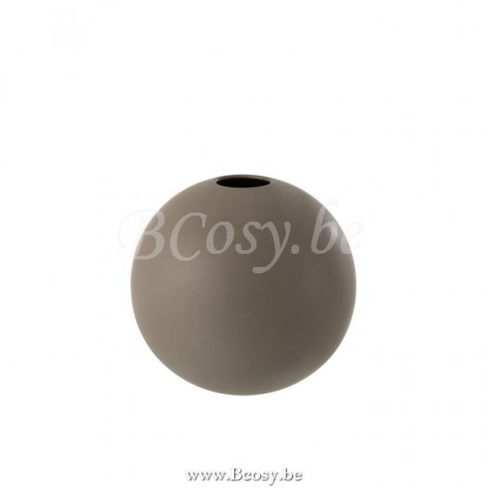 J Line Vaso Palla Ceramcia Grigio Scuro Large Jarron Bola Ceramica Gris Oscuro Large.