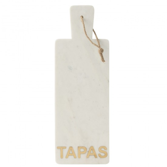 Jline Tabla De Queso Rectángula Tapas Mármol Blanca.