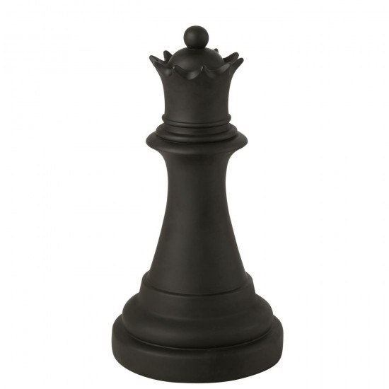 J Line Pezzo Scacchi Regina Poliresina Nero Pieza De Ajedrez Reina Poliresina Negro.