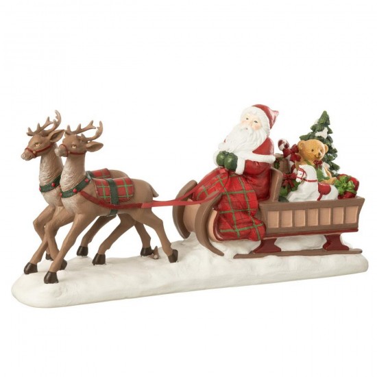 J Line 55638 accessoires De La Maison Figurines Animali Home Accessories Statue Decoracion Decorazione Kerstmannen santa claus.
