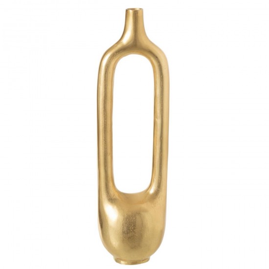 Jline Jarrón Interior Hueco Aluminio Oro Large.