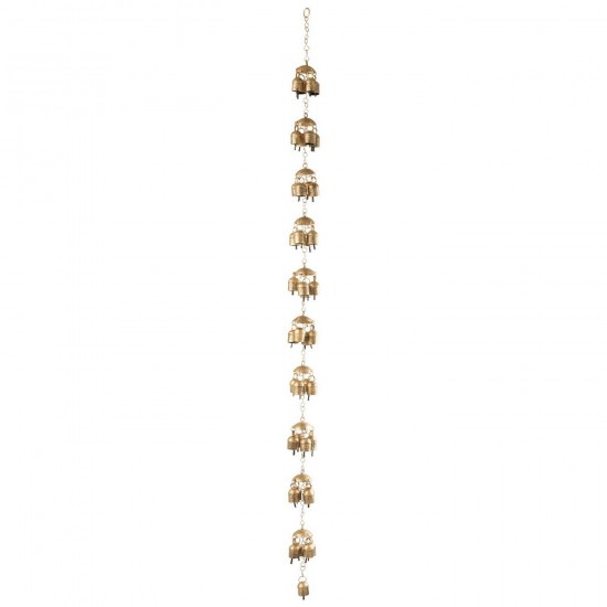 J Line Pendente Campane Ferro Oro Lámpara Colgante Campanas Plancha Dorado.