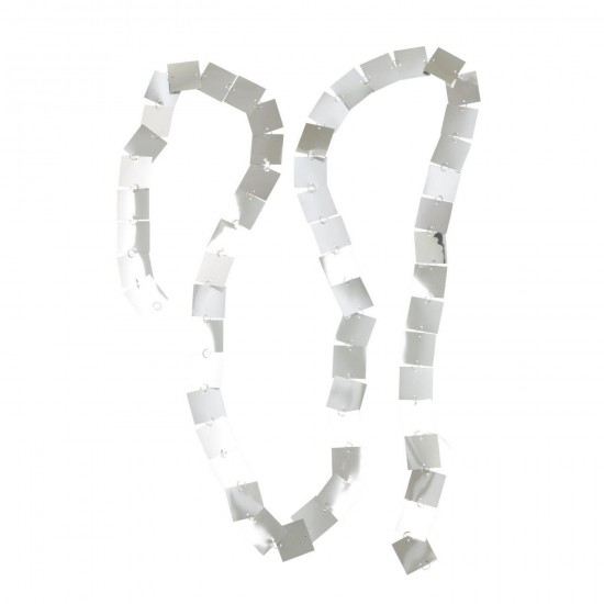 J Line Ghirlanda Quadrato Pvc Argento Guirnalda Cuadrado Pvc Plata.