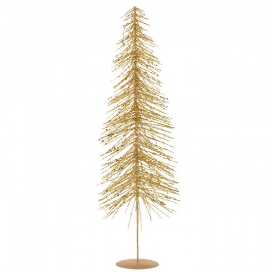 Jline Árbol De Navidad Brillos Plástico Dorado Large.